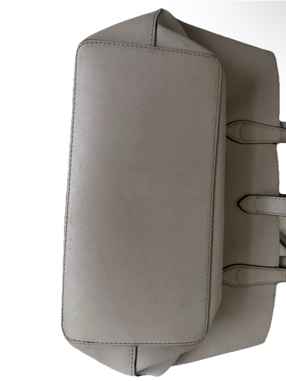 Kate Spade Kaci Small Tote Gray Leather Clover Turnlock Shoulder Bag FLAWED - Picture 11 of 11